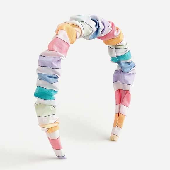 J Crew Pastel Rainbow Headband & Bow Scrunchie